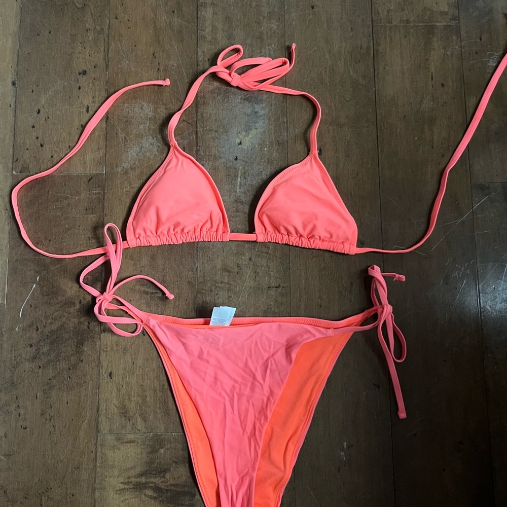 Aerie Coral Bikini Top